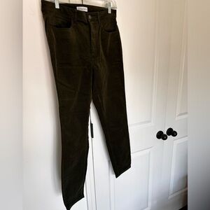 LOFT Olive Corduroy Trousers